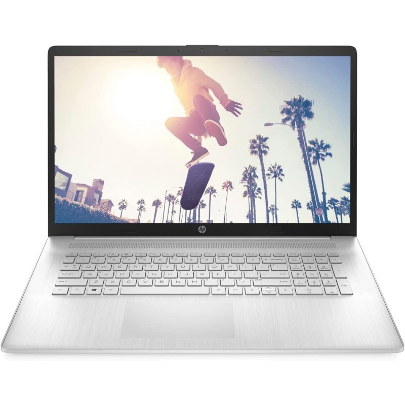 HP 惠普 笔记本电脑 17.3英寸 HD+ 显示屏 (英特尔酷睿i3-1125G4,8GB DDR4 内存,512GB 固态硬盘,英特尔超高清显卡,Windows 11,QWERTZ 键盘)银色