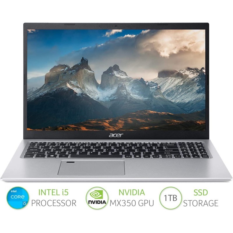 Acer 宏碁 Aspire5 A515-56G 15.6英寸笔记本电脑 -(英特尔酷睿i5-1135G7,8GB 内存,1TB SSD,NVIDIA MX350,全高清显示屏,Windows 10,银色)