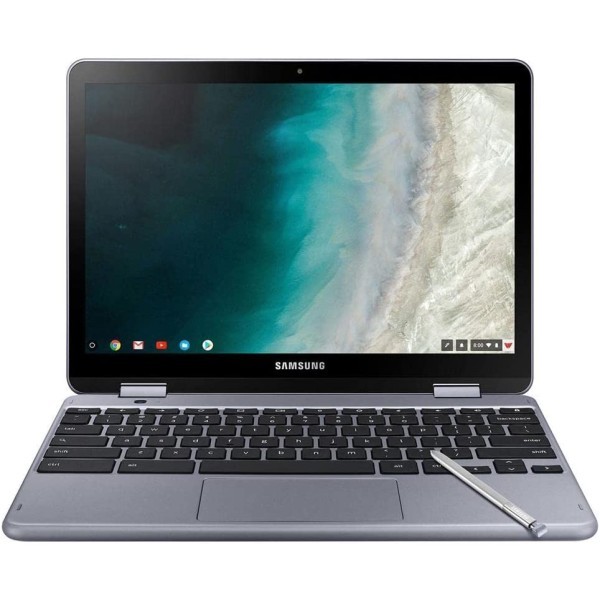 Samsung 三星 - Plus 2-in-1 12.2英寸触摸屏Chromebook - 英特尔赛扬 - 4GB内存 - 32GB eMMC闪存 - Stealth Silver